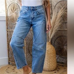 Vervet Barrel Leg Kate Jeans Size 27 NWT